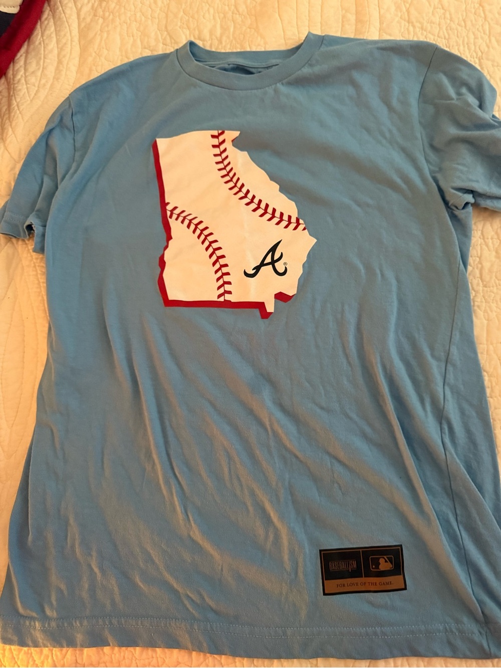 Light Blue Short Sleeve atlanta braves baseballism Tee